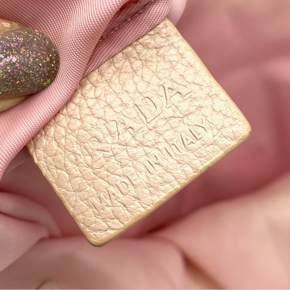 PRADA PINK NYLON ROBOT LADY EMBELLISHED SHOULDER TOTE HOBO CARRIER BAG MEDIUM - Picture 6 of 7